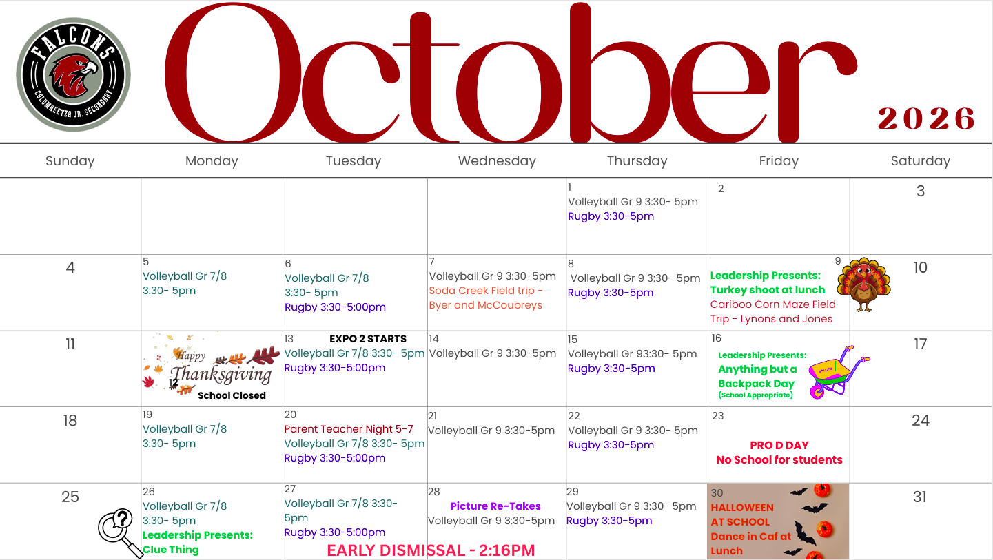October cal